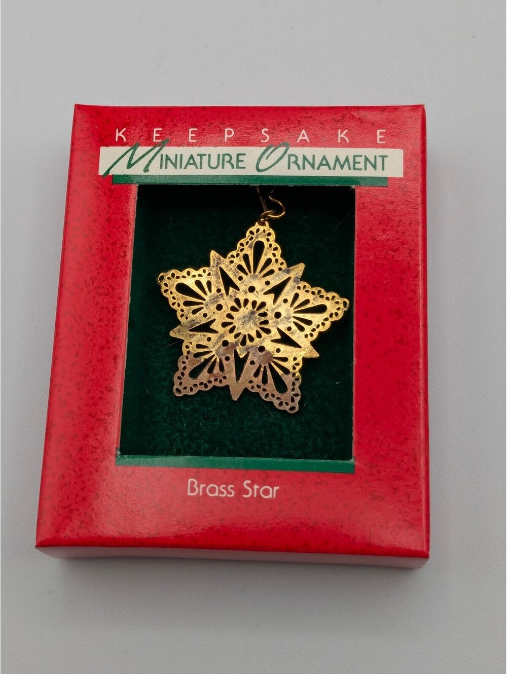 Hallmark Keepsake Brass Star Miniature Ornament 1988, New in Box
